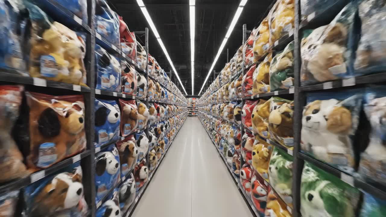 Aisle of Stuffed Animal Toys