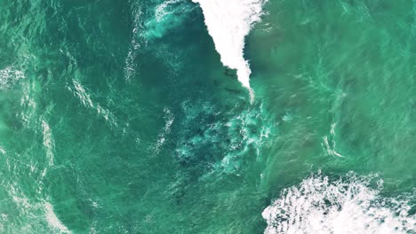 waves crashing on the gold coast shoreline