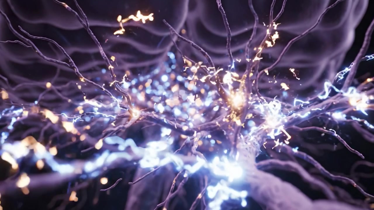Intricate Close-Up of Neuronal Networks: A Stunning Visualization of Brain Connectivity and Neural Pathways Demonstrating Complex Interactions in the Nervous System