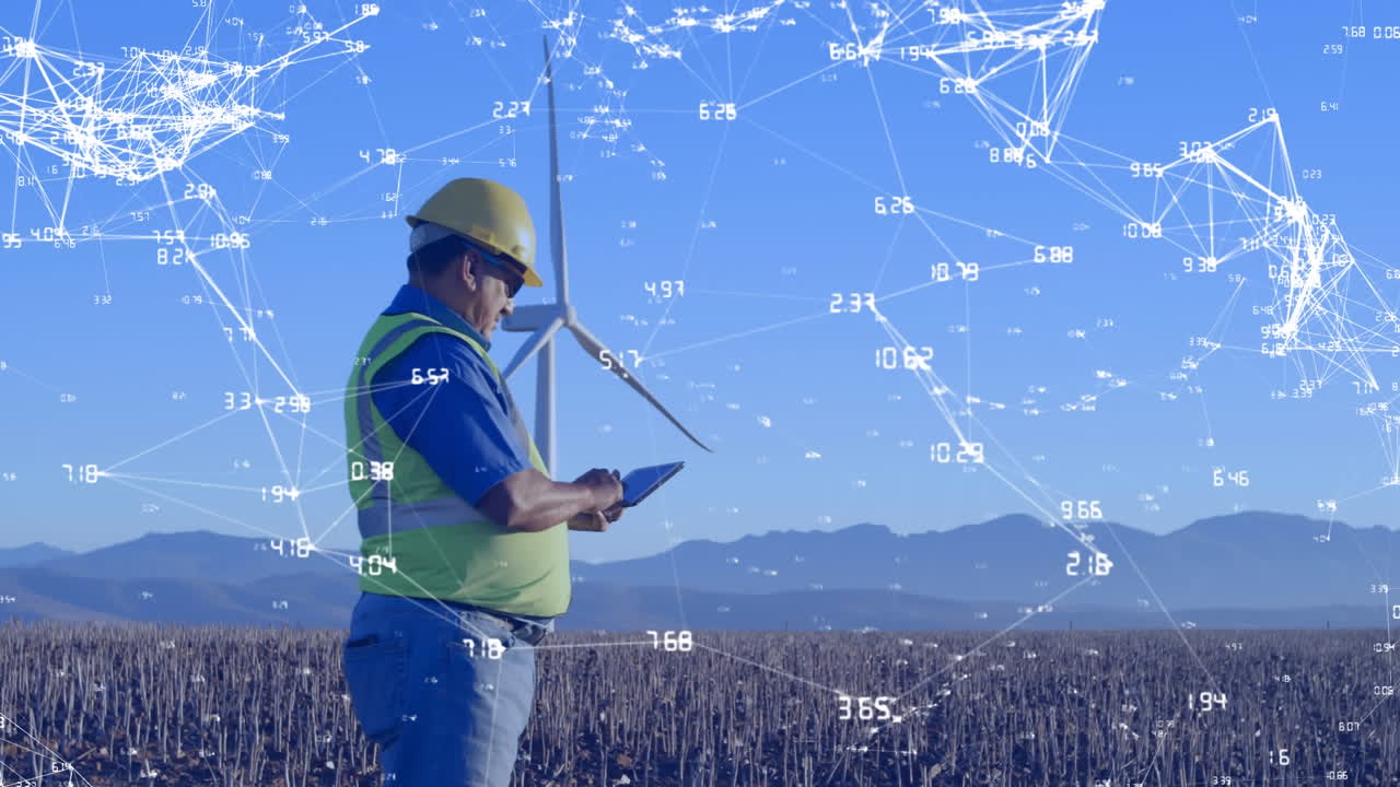 turbinas eólicas y datos en blanco