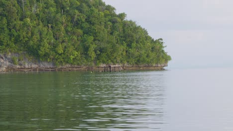 Tranquil-view-of-Cape-Kri-on-Kri-Island-in-the-Raja-Ampat-Archipelago,-Indonesia