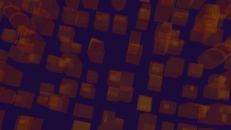animación de la ciudad digital en fondo azul
