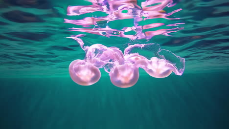 jellyfish swimming underwater