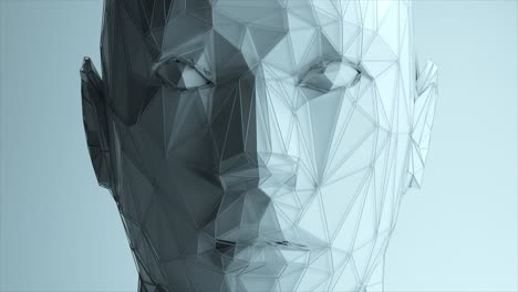 geometric abstract human head