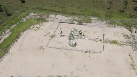 aerial footage of a gas resource mining operation