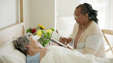 Senior-patient,-bible-study-and-for-health