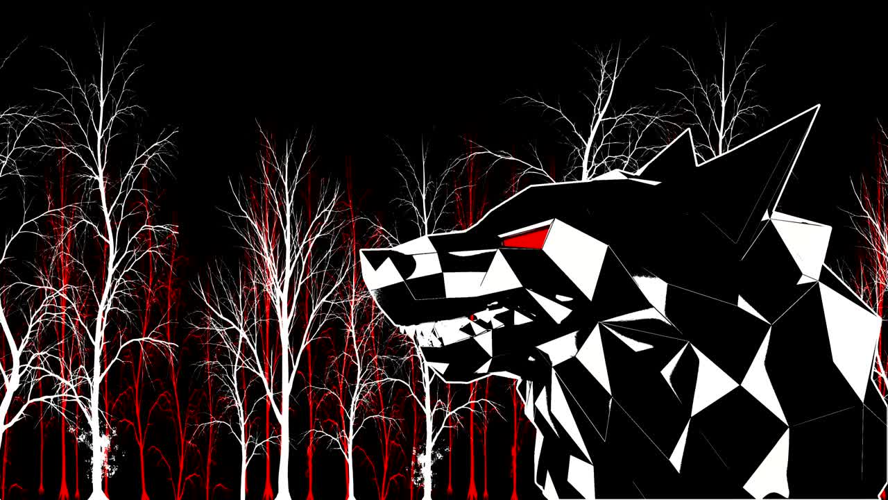 낮은 폴리 울프 헤드 vj 루프