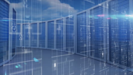 animation of data processing over computer servers