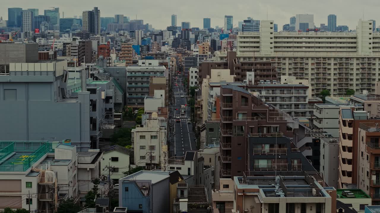 Urban Cityscape with Buildings and Streets