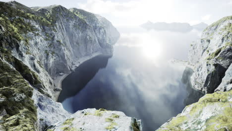 mountainous fjord landscape