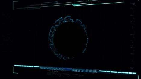 animación del procesamiento de datos sobre las células del virus