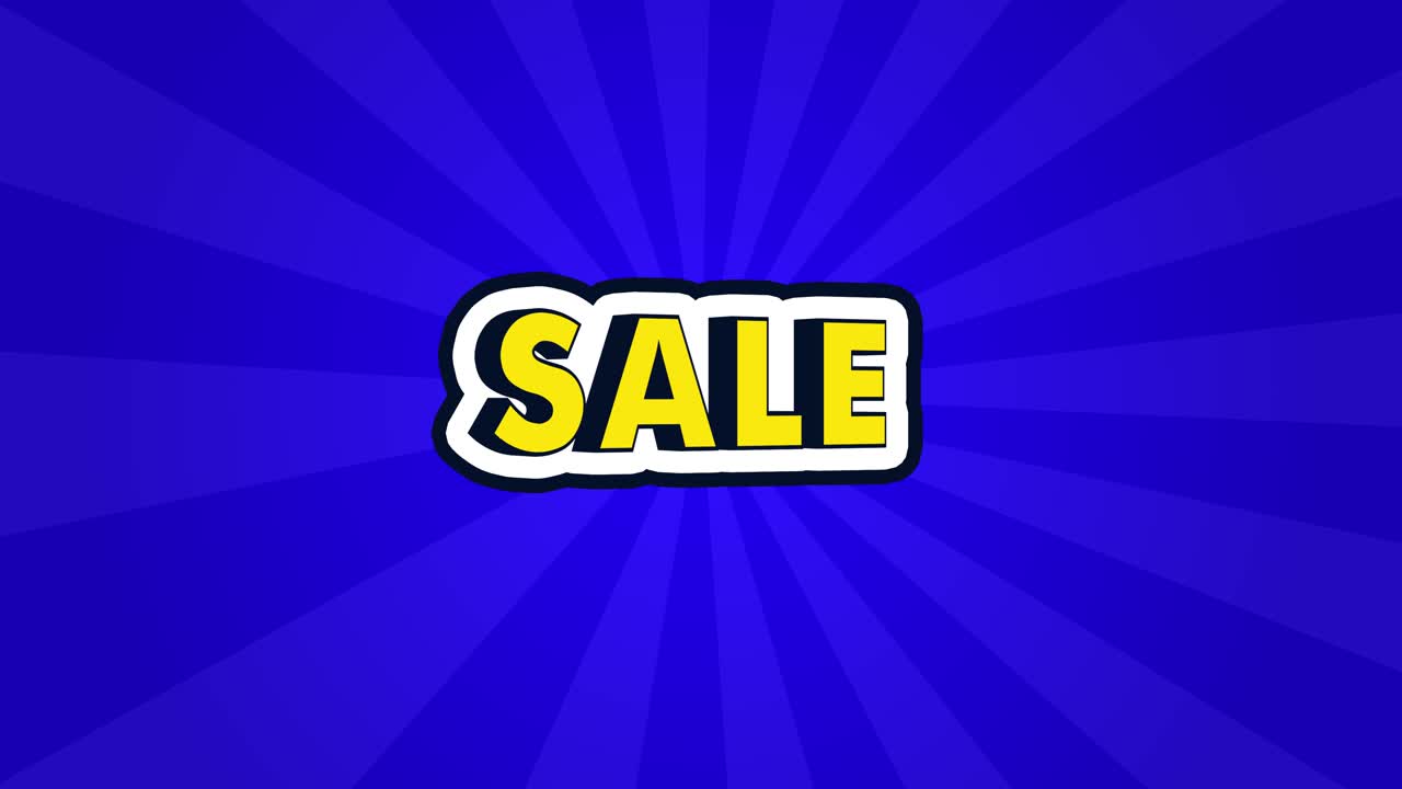 oferta de ventas banner de compras para promoción de marketing texto de gráficos en movimiento de redes sociales