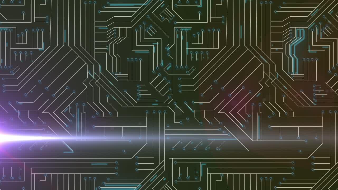 Animation of light spots over network of connections