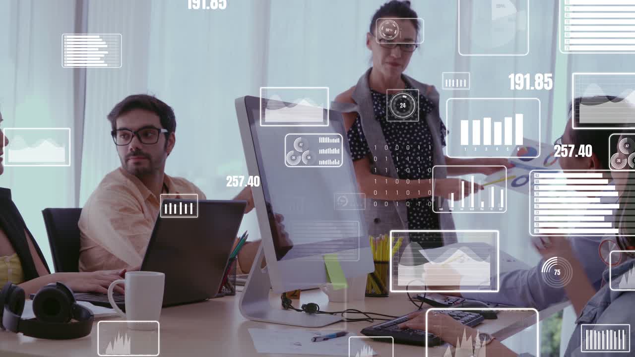 visión conceptual de los empresarios en la reunión del personal corporativo