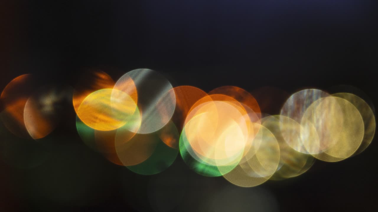 Abstract City Lights Blurry Bokeh Time Lapse 4K