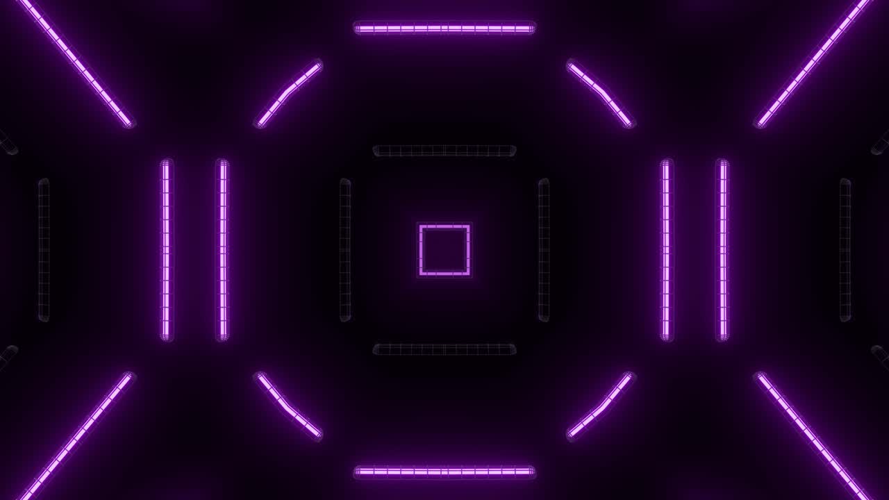 Abstract Purple Neon Geometric Pattern