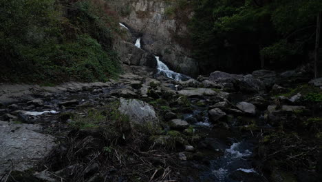 Mortain-waterfall,-Manche-in-France