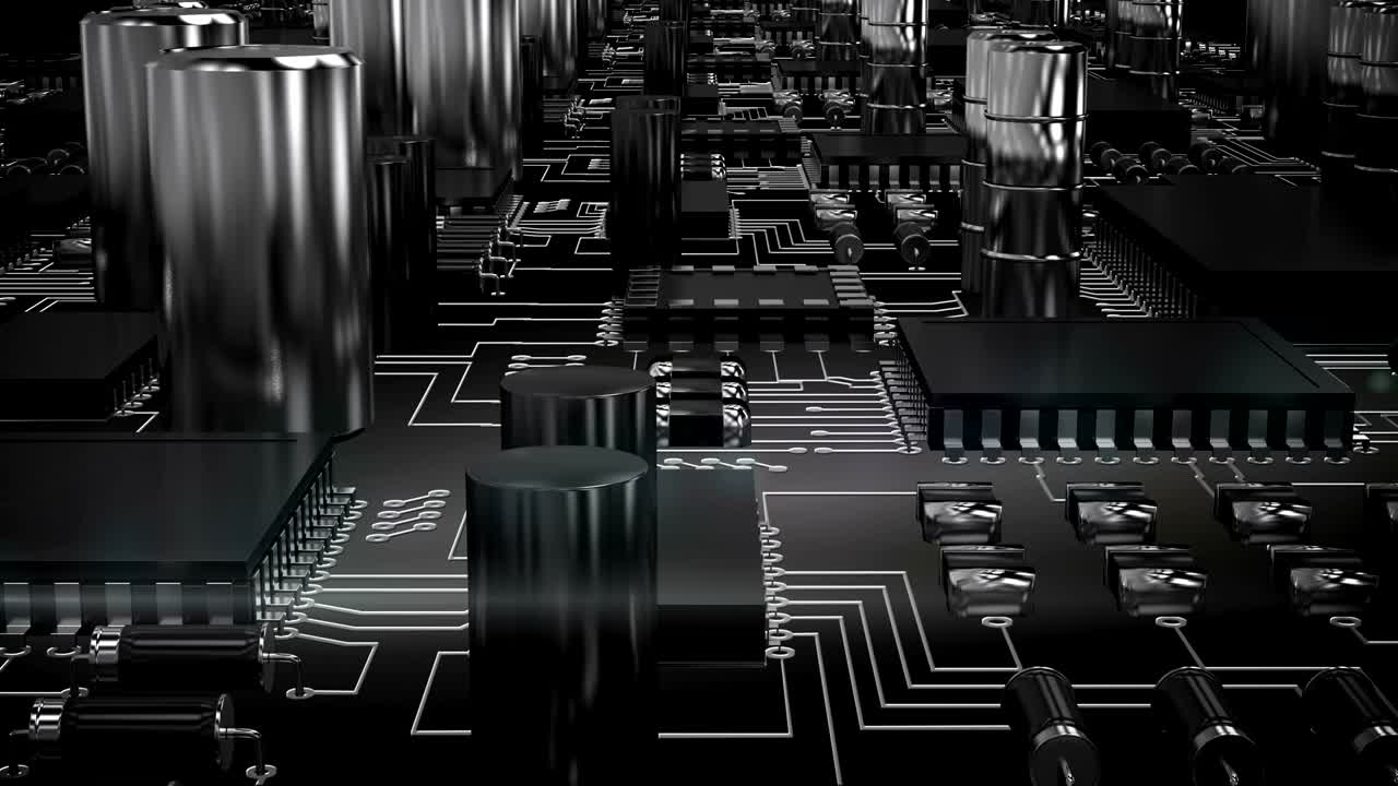 Close-up of electronic circuit board