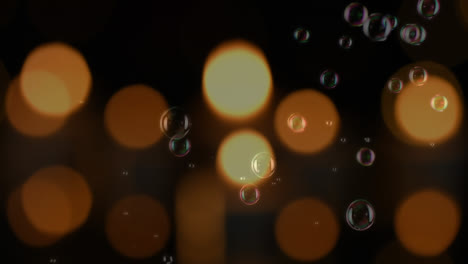 animación de velas encendidas con puntos de luz parpadeantes
