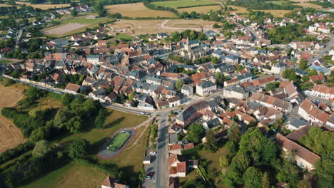 aerial view of a charming french village