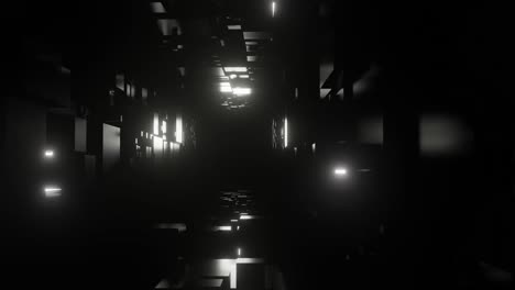 túnel 3d abstracto con luces brillantes