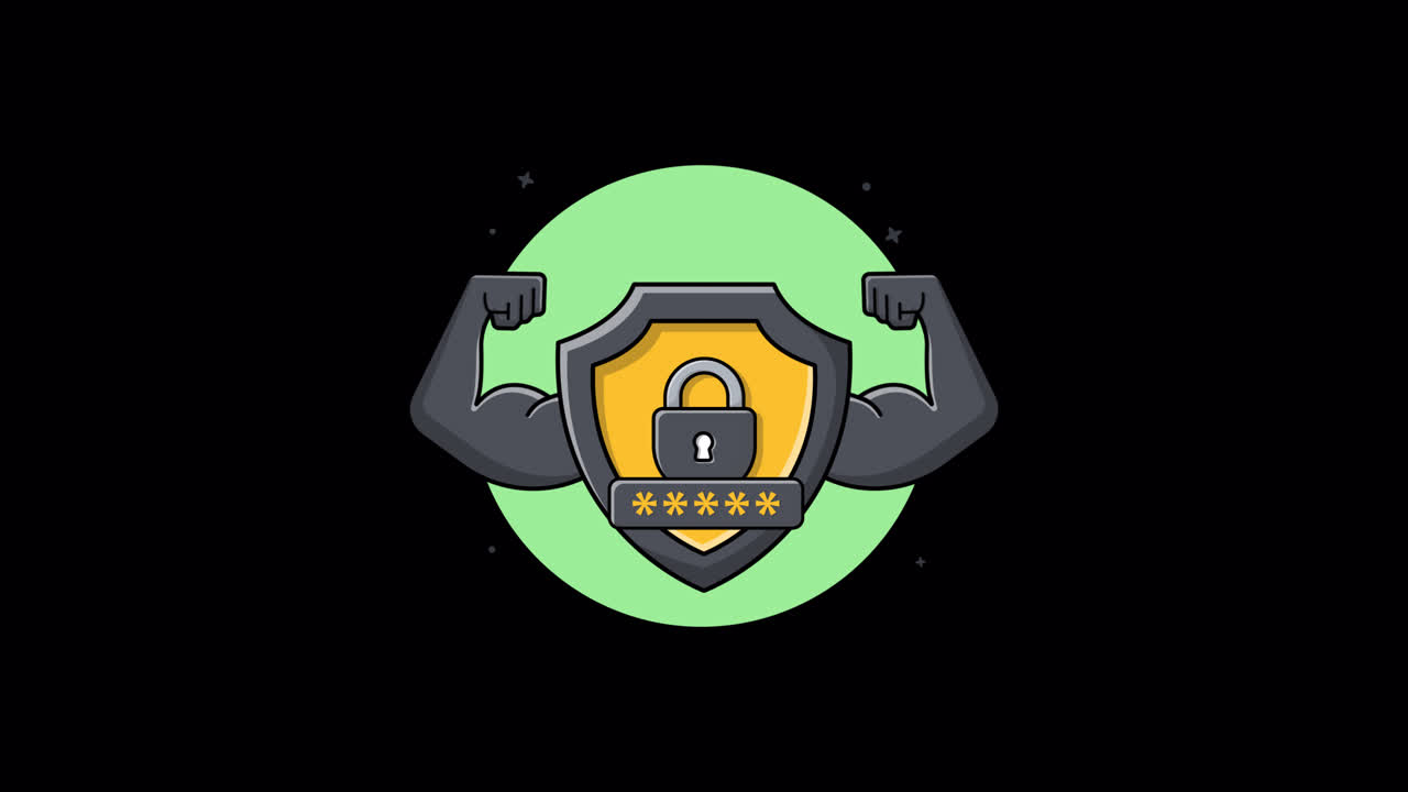Animated Shield with Strong Password and Security Protection