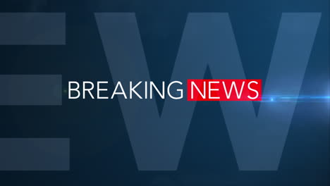 &quot;breaking news&quot; fullscreen 3d motion graphic in blue