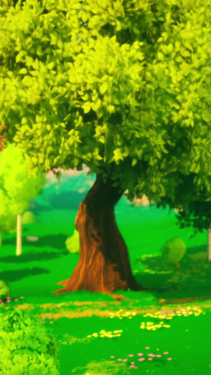 мультфильмный лесный пейзаж