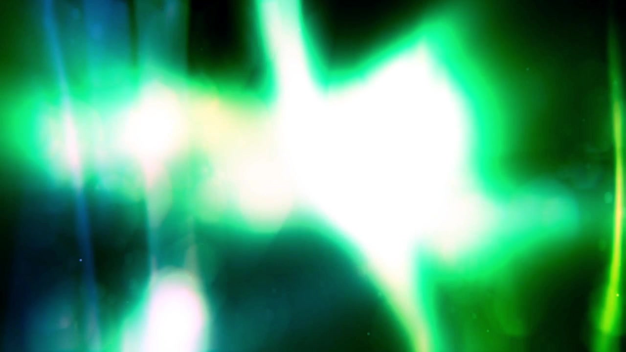 Realistic colorful light leak on black background.