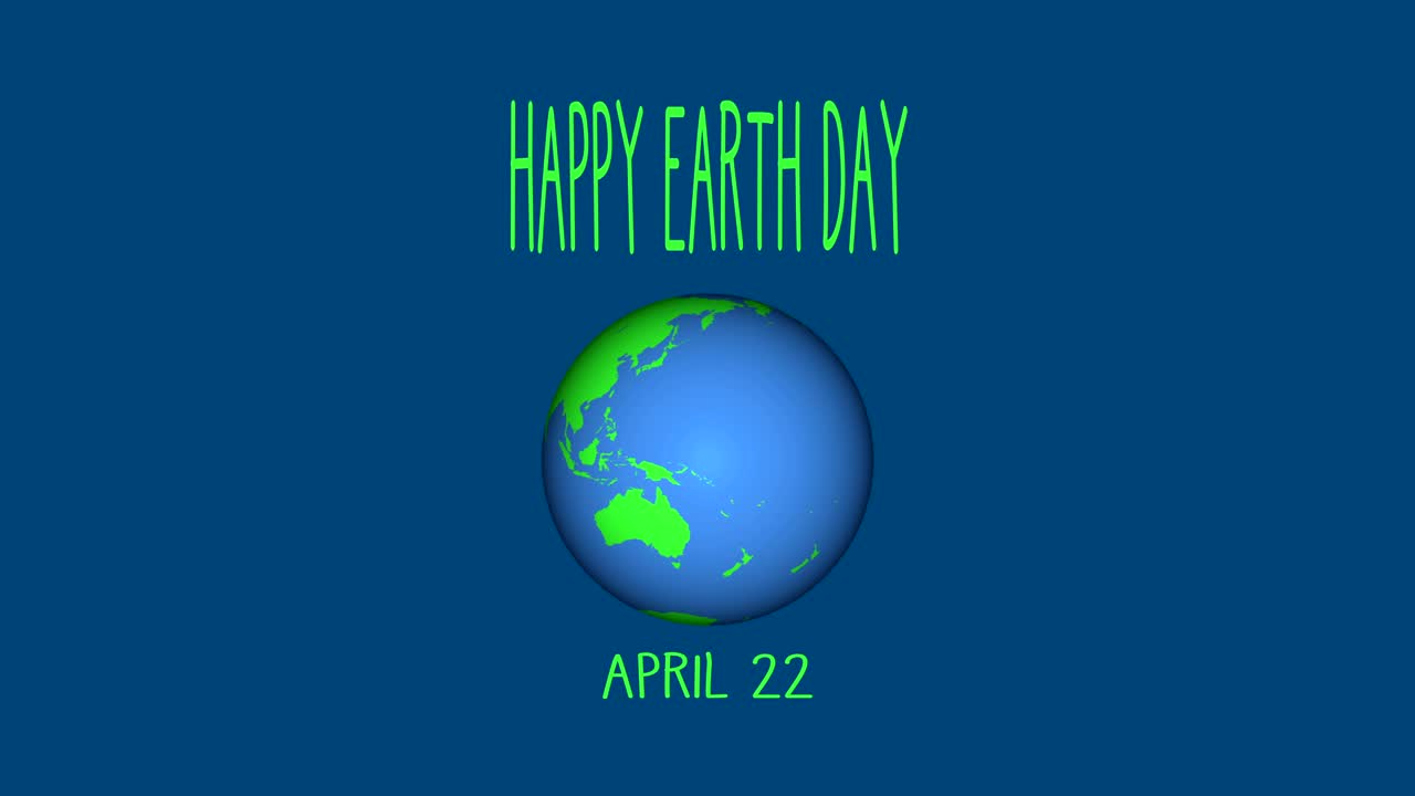 4k 행복한 지구의 날 애니메이션
