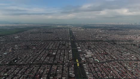drone view of ecatepec in mexico city metropolitan area