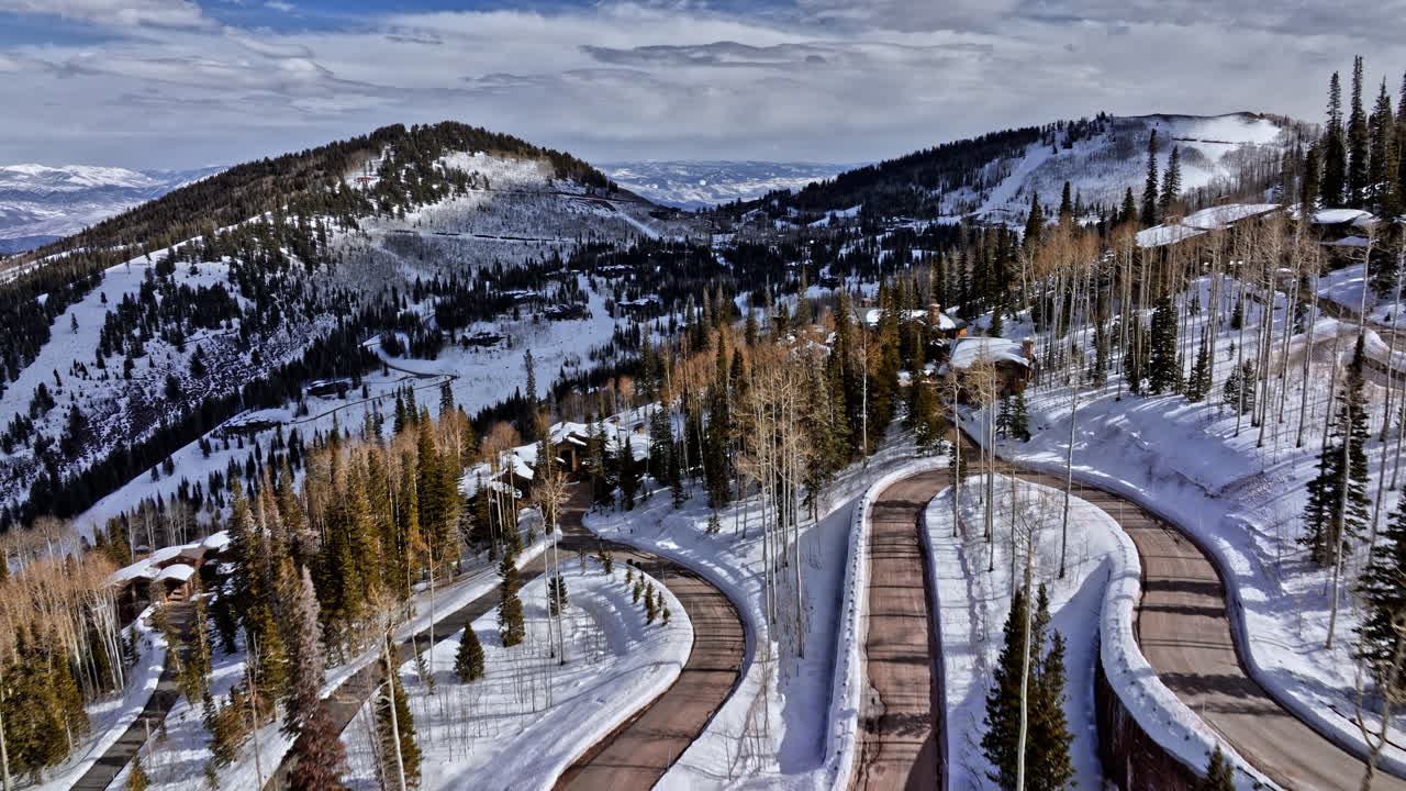 parque de la ciudad de utah aéreo v flyover de bajo nivel