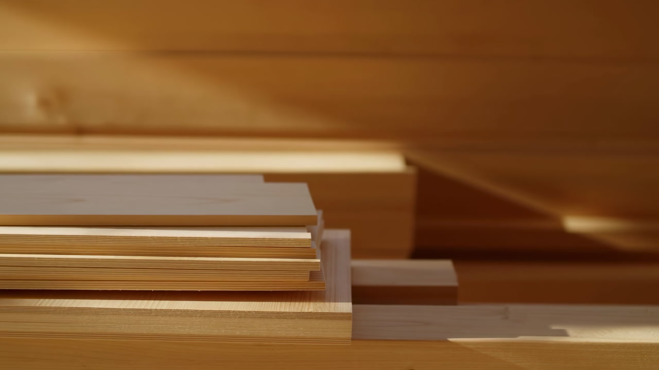 Sunlit Wooden Bench Planks And Grain Layered Sunlit Timber With Soft Shadows, Smooth Sanded Edges, Warm Oak