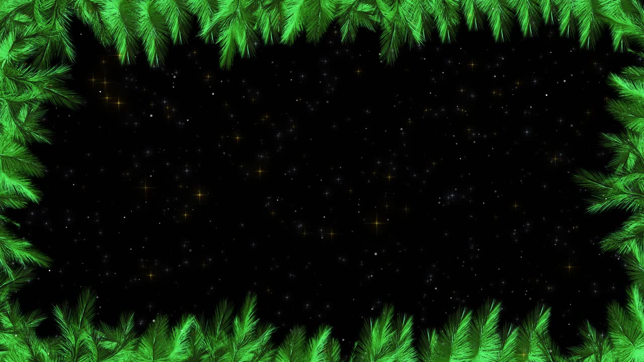 Christmas tree festive frame with fir branches decorations candy stars lights and holly for design