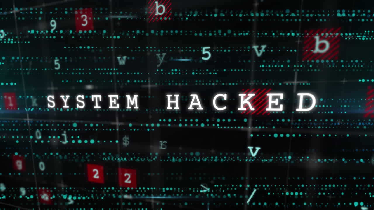 animación del procesamiento de datos sobre un fondo negro