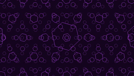 rainbow neon hexagons pattern in dark galaxy