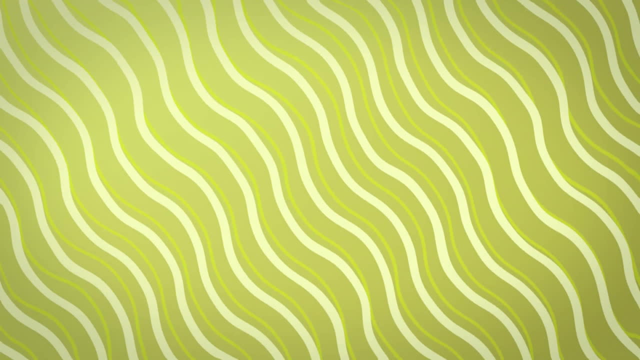 Animation of waving lines moving on green background