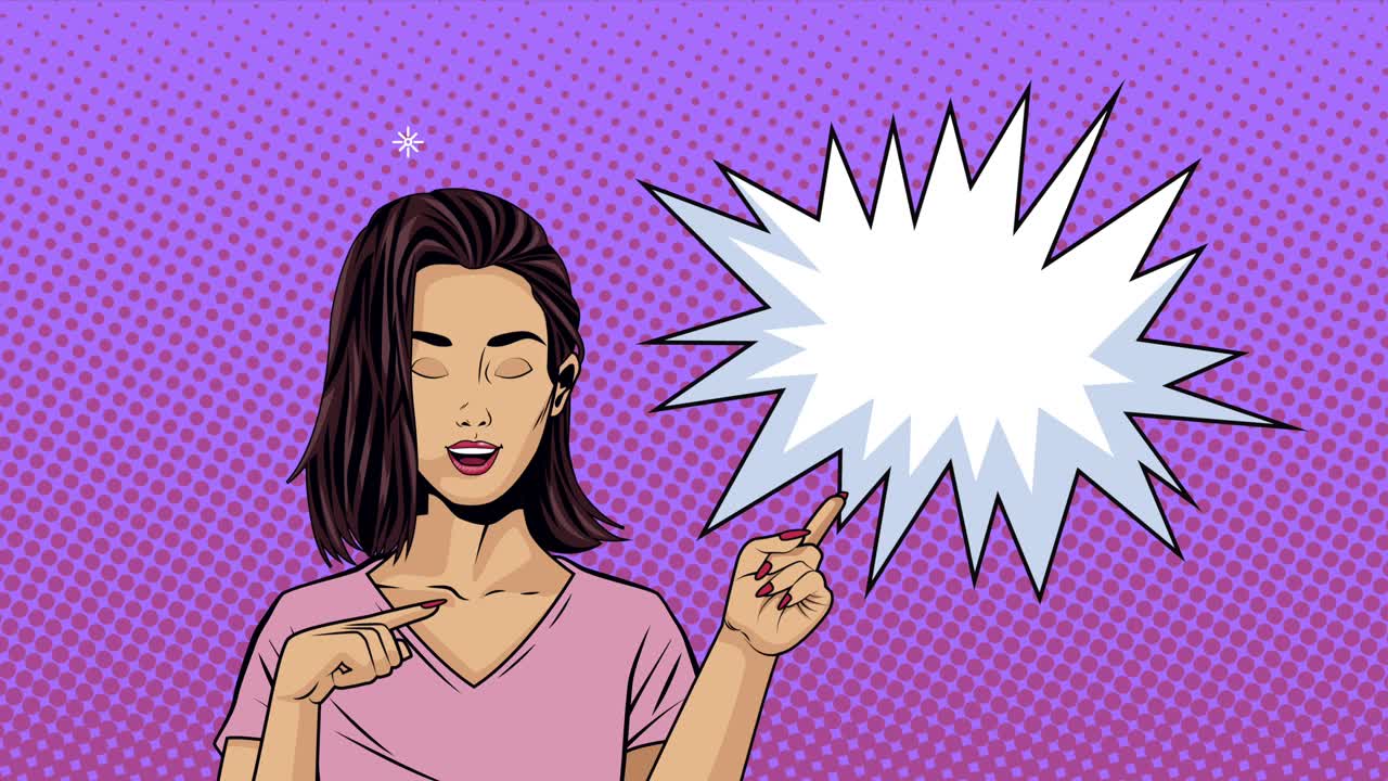 pop art style animation with