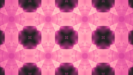 pink kaleidoscope patters of geometric shapes