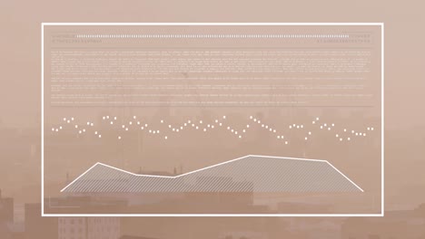 Animación-De-La-Interfaz-Con-Procesamiento-De-Datos-Frente-A-La-Vista-Aérea-Del-Paisaje-Urbano