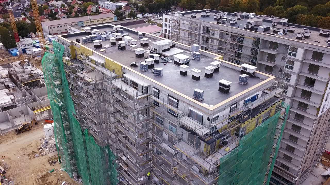 construcción de un edificio residencial