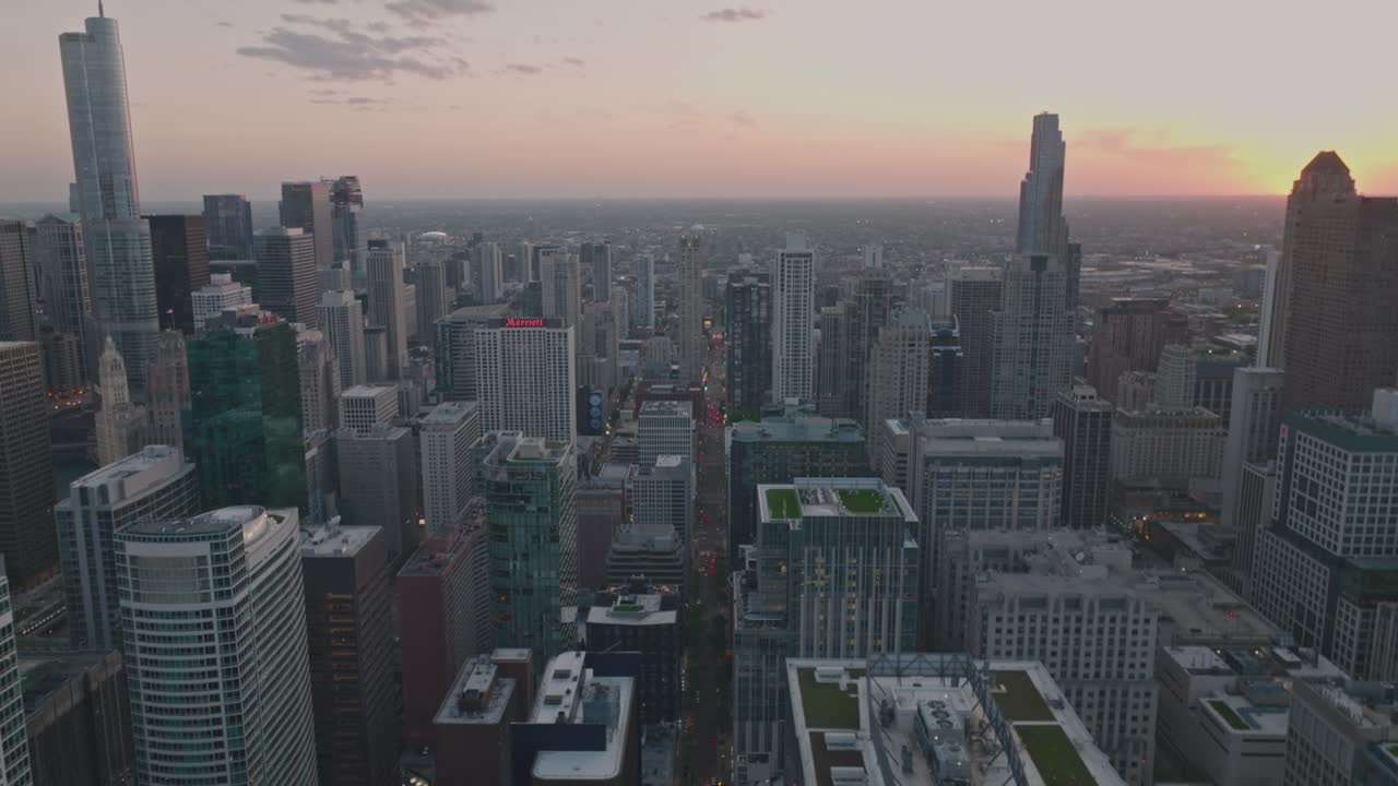 hermoso fondo del horizonte del centro de chicago