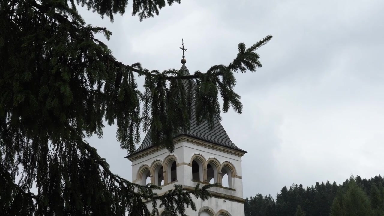 Medieval orthodox of Putna Monastery. One of the most important museum in Romania of Unesco heritage. Detail of the monastery in spring.