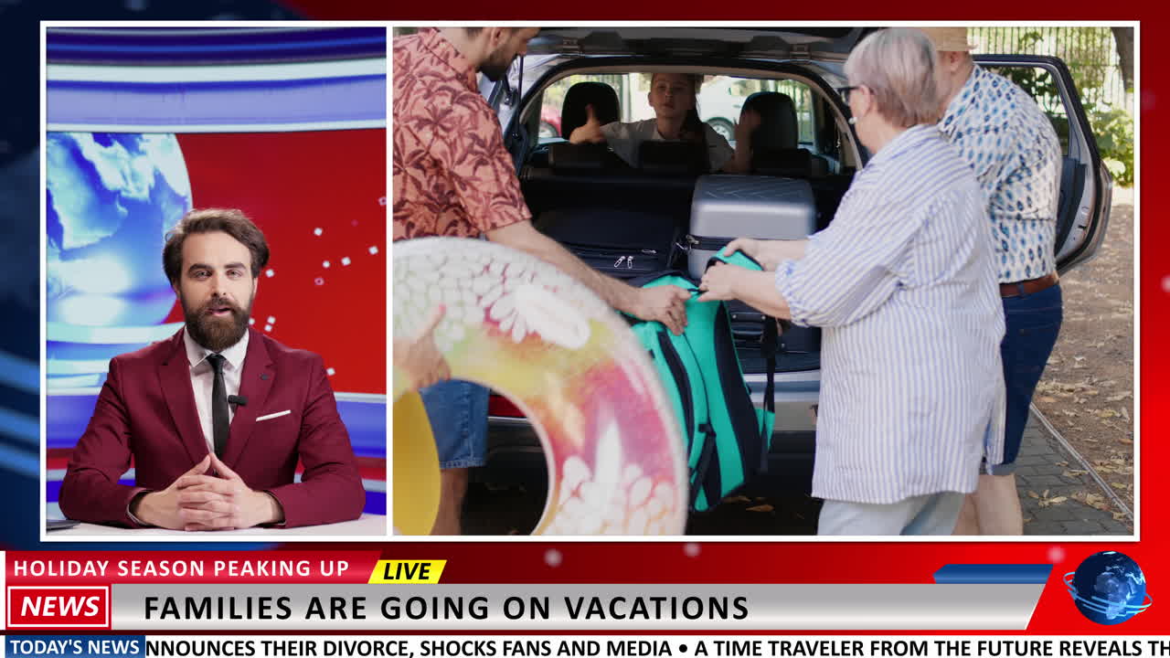 기자는 여름 휴가에 대해 이야기합니다.