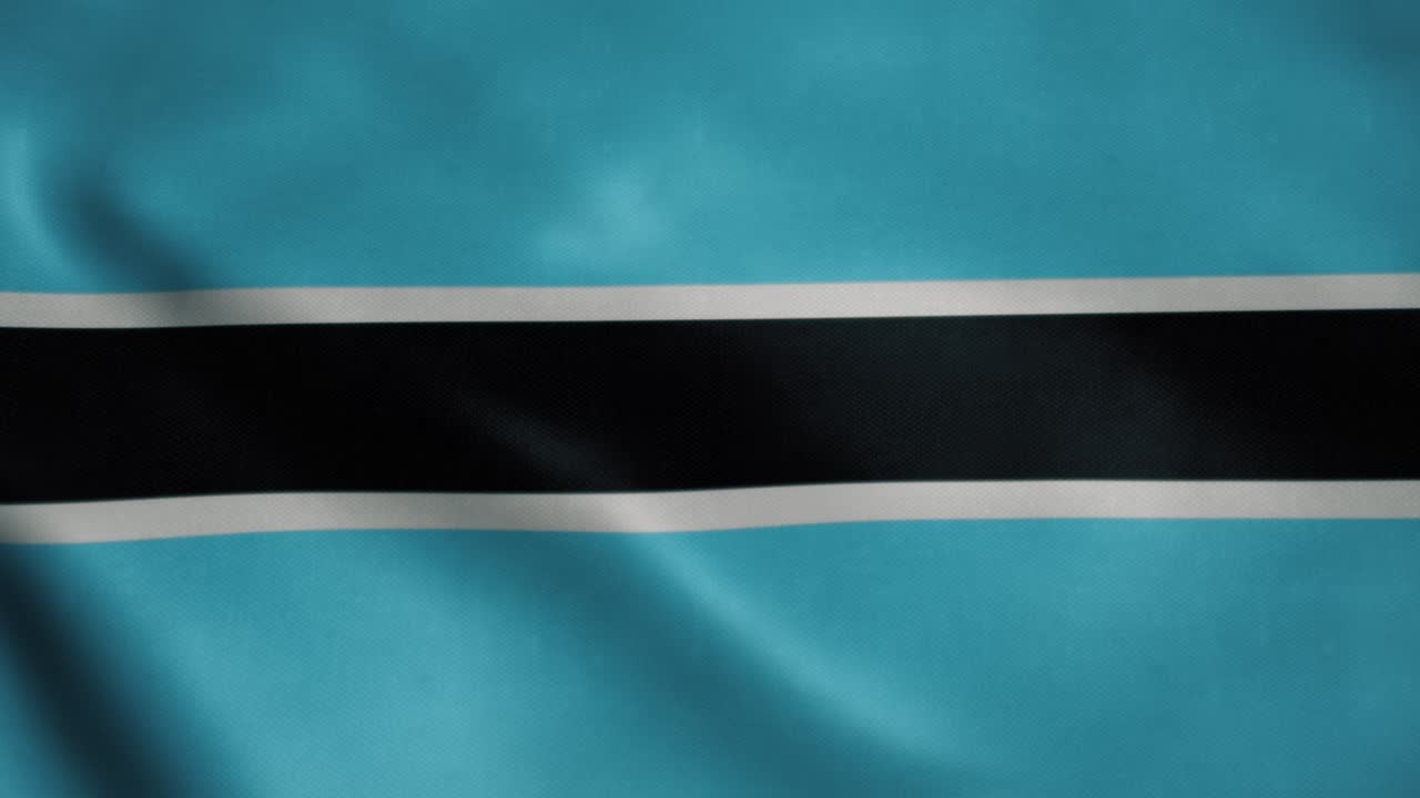 Flag of Botswana, slow motion waving. Looping animation. Ideal for sport events, led screen, international competitions, motion graphics etc