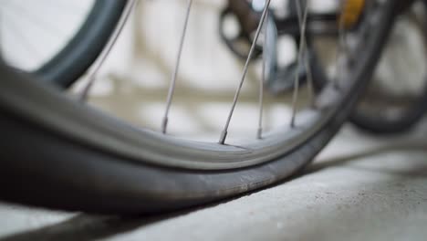 load being applied to a flat bicycle tire