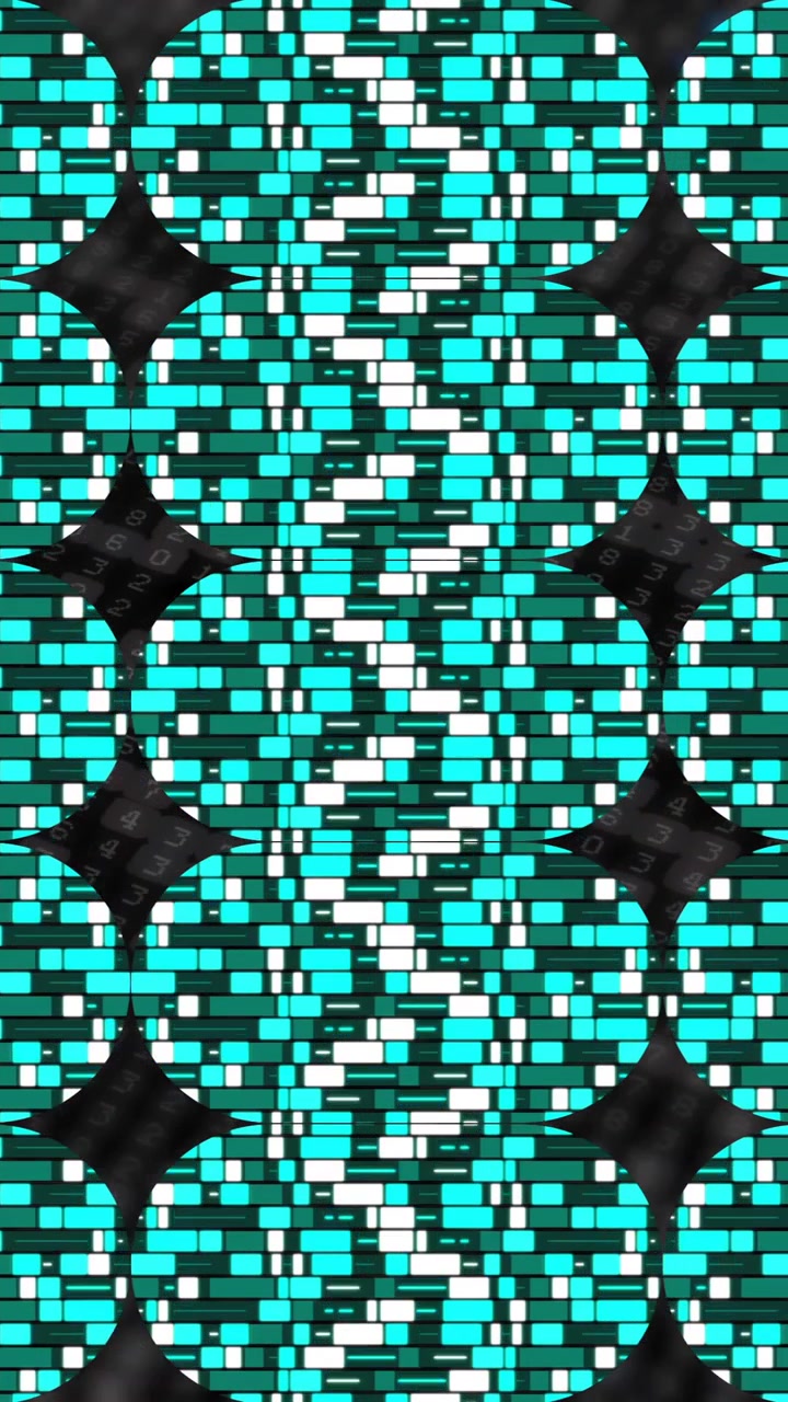 Animation of light shapes moving over black background