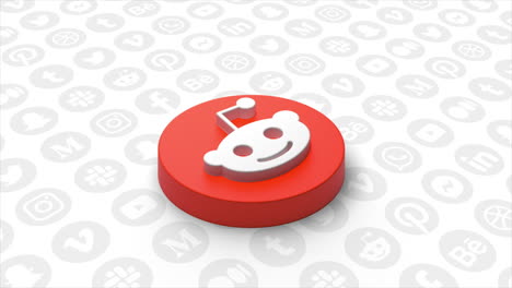 reddit logo icon on social media background