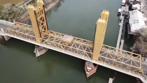 sacramento california tower bridge aerial