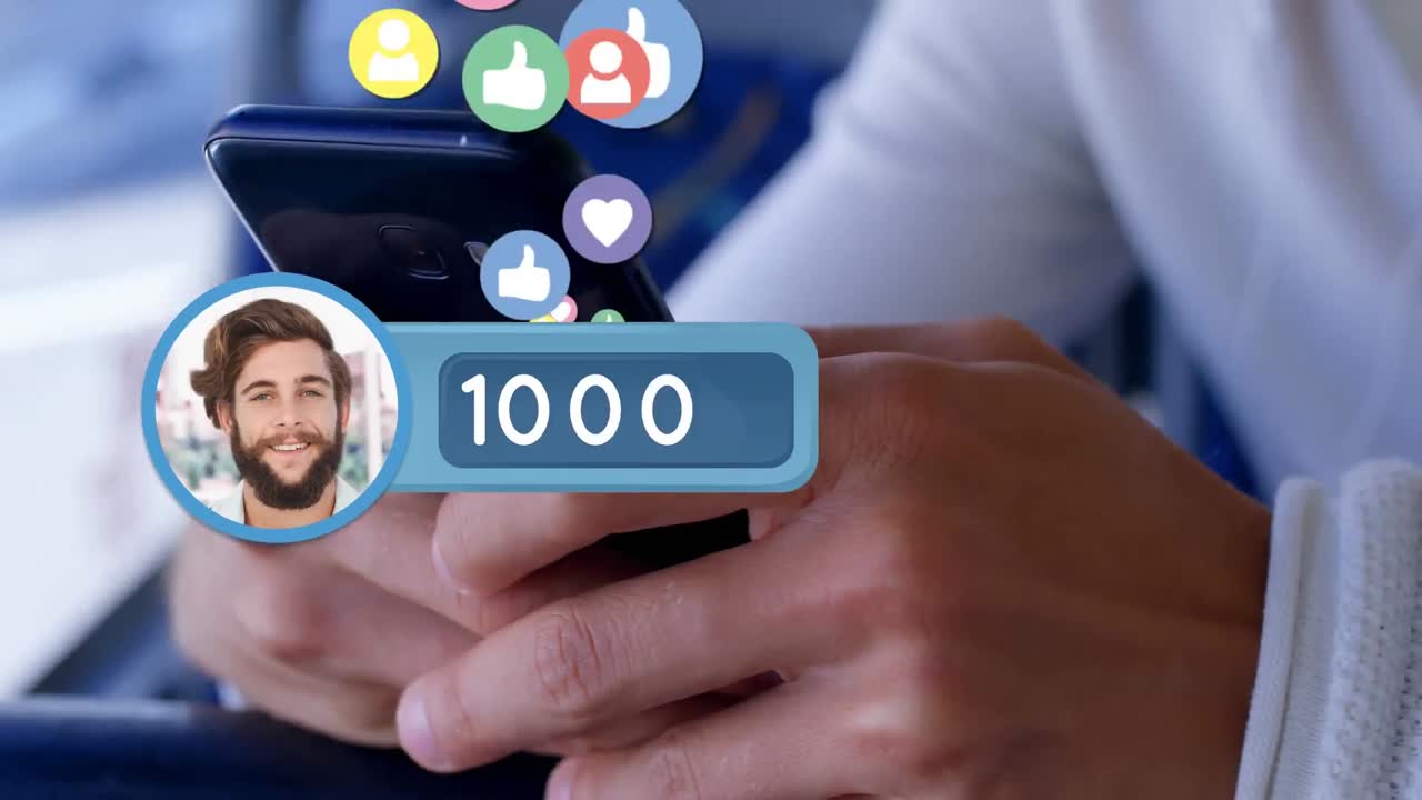 스마트 폰에서 손으로 타이핑